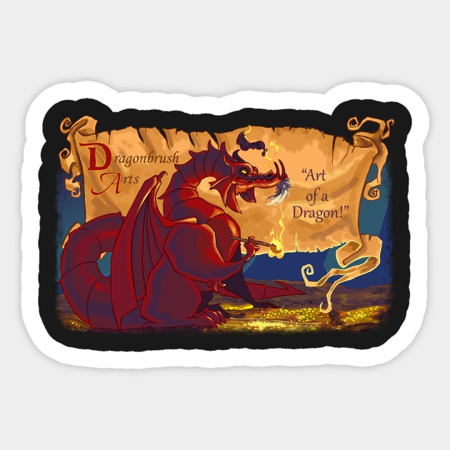 Art of a Dragon!  T-shirt Sticker by Dragonbrush